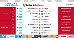 Follow laliga santander standings, overall, home/away and form (last 5 games) laliga santander besides laliga santander standings you can find 5000+ competitions from more than 30 sports. Ya Hay Horarios Para La Quinta Jornada En La Liga Santander Sin Partidos Ni Lunes Ni Viernes As Com