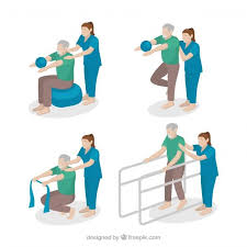 Scenes Of Physiotherapist With A Patient Free Vector Physiotherapy Clinic Physiotherapy Physiotherapy Exercises