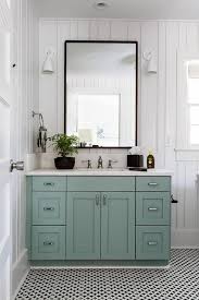 Amazing gallery of interior design and decorating ideas of emerald green bathroom vanity in bedrooms living rooms bathrooms kitchens boys rooms entrancesfoyers by elite interior designers. Blue Green Bath Vanity With Black Mirror Transitional Bathroom