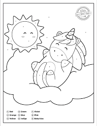 Recognition of colors and identifying the color names is a crucial milestone in a child's development. Unicorn Color By Number Coloring Pages