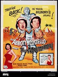 1955, Film Title: ABBOTT AND COSTELLO MEET THE MUMMY, Director: CHARLES  LAMONT, Studio: UNIV, Pictured: BUD ABBOTT, COMEDY (SLAPSTICK), LOU COSTELLO,  HORROR (COMEDY). (Credit Image: SNAP Stock Photo - Alamy