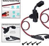 2 Pcs Waterproof SAE Quick Connector Harness for Batteries, Solar Panels &  More