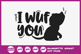 I Wuf You Svg Dog Lover Svg File 292631 Cut Files Design Bundles