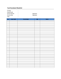 Tool Handover Checklist Tool Handover Checklist Job Cards Checklist Template Business Card Template Word