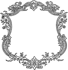 Free Vintage Floral Scroll Border Frame Clip Art Borders Vintage Frames Vector Vintage Frames