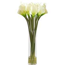 Keep away from heating and ac vents Nearly Natural Indoor 28 In Calla Lilly Artificial Arrangement 1588 Wh The Home Depot