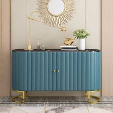 Free shipping on many items | browse your favorite brands. Modern Luxury 2 Door Sideboard With Marble Top Stainless Steel Frame In Gold Cabinet Buffet Table Blue Black Console Furniture Sideboard Designs Sideboard Decor