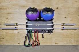 What kind of wall mount for a gym? Home Gym Organization Storage Ideas Garage Gym Ideas