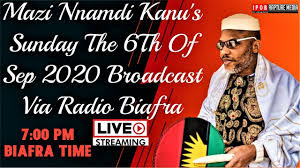 It's true that our supreme and indefatigable leader, mazi nnamdi kanu, has hired another lobbying group in the usa to facilitate the coming and recognition of biafra independence. Mazi Nnamdi Kanu S Sunday The 6th Of Sep 2020 Live Broadcast Via Radio Biafra 7 00 Pm Biafra Time Youtube