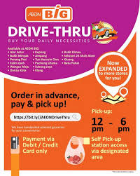 14, jalan pu 7/2, taman puchong utama, puchong, selangor 47100. 1 Apr 2020 Onward Aeon Big Drive Thru Service Everydayonsales Com