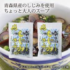 お見舞い ほたてみそ汁 １６食セット 青森県産 お徳用 お湯をそそぐだけ レトルト 味噌汁 クリアBOX入り：しじみちゃん本舗  trekking-camping.com