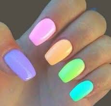 Nails Bright Colors Art Designs 31 Best Ideas Multicolored Nails Short Acrylic Nails Designs Rainbow Nails