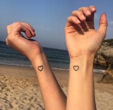 Heart Small Tattoo Tiny Heart Tattoos Matching Bff Tattoos Friendship Tattoos