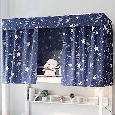 Give your windows a rich dressing look with utopia bedding's darkening curtains. Felice Galaxy Star Bed Canopy Single Sleeper Bunk Bed Curtain Student Dormitory Blackout Cloth Mosquito Nets Bedding Tent 2 Pieces Curtain With 1 Dustproof Top Buy Online In Guernsey At Guernsey Desertcart Com Productid