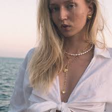 Collier gros maillons plaqué or 18k