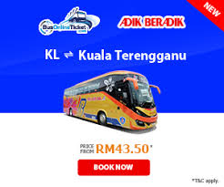 Korang juga boleh tempah tiket bas online menggunakan aplikasi android dan apple di bawah dan dapatkan diskaun untuk setiap ticket dengan klik pada banner di bawah. Promo Bus Online Ticket My Adik Beradik Express Bus Between Kuala Lumpur And Kuala Terengganu And Check Other Promo Here Buletin Malaysia