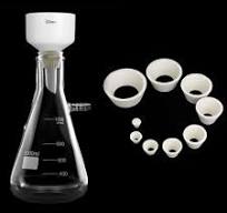 Vacuum Filtration Buchner Funnel Kit - 100mm Porcelain Funnel + 1000ml  Glass Flask (Lab-Grade Filtering) Beer Funnel