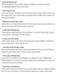 1 background 1.1 personality 1.2 physical appearance 2 role in the series 2.1 mama binturong 2.2 the river of patience 2.3 little old ginterbong 2.4 long live the queen 2.5 the lake of reflection 2.6 triumph of the. The Lion Guard An Interesting Roar From The Rumor Mill As We Have A Reported List Of Upcoming Lionguard Episodes And Synopses Do Not Read The Information Below If You Wish