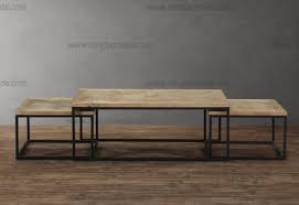 Black furniture from the deepest ebony to faded charcoal draws the eye and complements almost any other color in your living room. Modern Nordic Country Style Storage Pine Natural Reclaimed Fir Wood With Black Iron Metal Fixed Coffee Table Set China Old Wood Industrial Made In China Com
