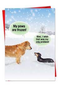 Dogs In Snow Funny Christmas Card With Dogs Dog Card Photos of winter weather in britain sent in by telegraph readers.