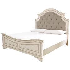 Ashley furniture coralayne panel bedroom set in silver best. Ashley Furniture Signature Design Realyn B743 57 96 54 Queen Upholstered Panel Bed With Button Tufting Del Sol Furniture Upholstered Beds
