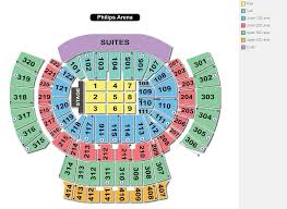 Arco Arena Seating Chart With Seat Numbers Philips Arena Row