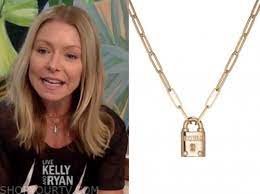 Live With Kelly And Ryan April 2020 Kelly Ripa S Lock Necklace Shop Your Tv