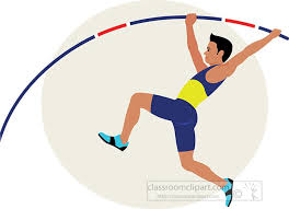 Woman athlete pole vaulter in pole vault. Track And Field Clipart Man Performing A Pole Vault Sports Clipart Classroom Clipart