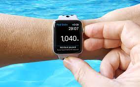 download wallpapers apple watch swimming pool 4k modern device wristwatch swim workout apple besthqwallpapers com apple watch fitness apple watch waterproof apple watch