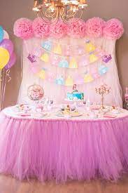 Disney princess party supplies and decorations for princess birthday party theme, serves 16 guests and includes tableware and decor with table cover, banner, plates, napkins & more. Vintage Pink Tutu Table Skirt Etsy In 2021 Disney Princess Birthday Party Disney Princess Party Princess Theme Party