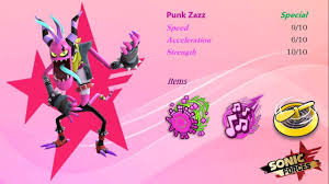 He is a zeti and a member of the deadly six. Sonic Forces Speed Battle Play For Fun 132 Punk Zazz No Sound Look Someone Else Play Youtube
