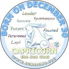 Prussian blue in one word: December 30 Birthday Horoscope Personality Sun Signs Birthday Horoscope Capricorn Birthday December Zodiac Sign