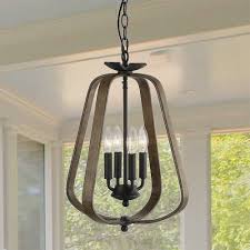 Shop The Gray Barn Satyr Cross 4 Light Rustic Wood Chandelier Ceiling Lamp 15 X 15 X H20 3 15 X 15 X H20 3 Overstock 29213572