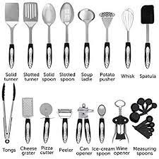It's also ideal for portion tracking, making it a must for all of you myfitnesspal devotees! Amazon Com Stainless Steel Kitchen Utensil Set 25 Cooking Utensils Nonstick Kitchen Utensil Cooking Utensils Set Kitchen Cooking Utensils Kitchen Tool Set