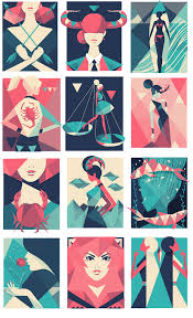 Pietari Posti S Colorful Clean And Bold Illustrations Horoscope Art Astrology Art Zodiac Designs