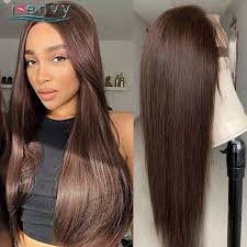 I capelli color cioccolato corrispondono a un castano scuro con riflessi più chiari. Parrucche Per Capelli Umani Marrone Scuro Parrucca In Pizzo Trasparente Colore Cioccolato Parrucche Diritte In Pizzo Per Capelli Umani Parrucche Brasiliane Per Donne Remy Lace Front Wigs Aliexpress