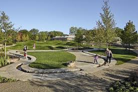 The Water Feature Runnel At The Children S Nature Play Garden Regenstein Learning Ca Public Garden Architecture Campus Landscape Design Chicago Botanic Garden