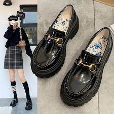 ゴスロリ系 ローファー レトロ クラッシック puレザー ガーリー 甘め オルチャン jk風 原宿系 10代 20代 dressyなファッション モード ゴスロリのお店 ladies fashion seasonz powered by base オックスフォードシューズ ゴスロリ ローファー