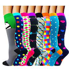 8 Pairs Compression Socks Women Men 20 25 Mmhg Actinput Actinput Compression Socks