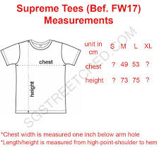 Supreme T Shirt Sizing Streetcred Streetcred Supreme T Shirt Supreme T Shirt