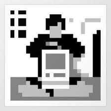 Steve Jobs 1984 Minimal 8bit Prints On Society6 By 8bitbaba Stevejobs Apple Pixelart 8bit Minimal Computer 8bitbaba Pixel Art Art Art Prints