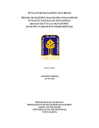 Tugas penyelia di bank adalah. Doc Tugas 3 Pengantar Manajemen 1 Varid Hermawan Academia Edu