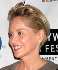 For clients rocking short hair in the new year, it can feel like options are limited when it comes to styling their hair. Sharon Stone Short Straight Dark Blonde Hairstyle