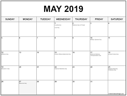 May 2019 Calendar Us Holidays 2019 Calendar Monthly Calendar Template Calendar Layout