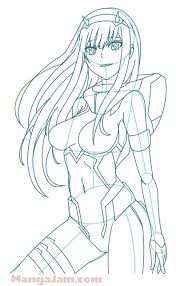 How Draw Zero 2 Darling In The Franxx 09 Manga Drawing Tutorials Anime Drawings Sketches Anime Lineart
