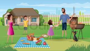 Directed by burt gillett, tom palmer. Family Picnic In Countryside Cartoon Stock Vector Colourbox