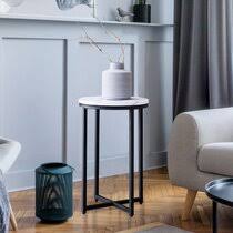 Petite or large nightstands, square or round nightstands, plain or fancy nightstands—shop them all. Black Marble Side Table Wayfair