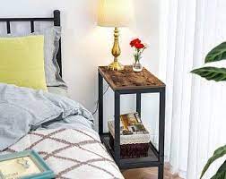 These small nightstand ideas will save on space but amplify style. Narrow Bedside Table Etsy Narrow Bedside Table Bedside Table Metal Table