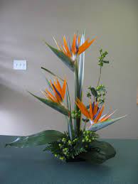 Birds Of Paradise Arrangement In A Low Container Modern Contemporary Arrangem Arranjos De Flores Tropicais Diy Arranjos De Flores Arranjos De Flores Naturais