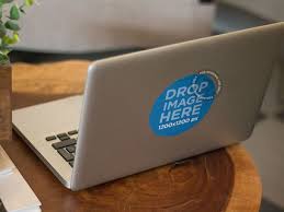 Download Mockup Of A Decal Laptop Sticker On A Macbook Pro On Behance